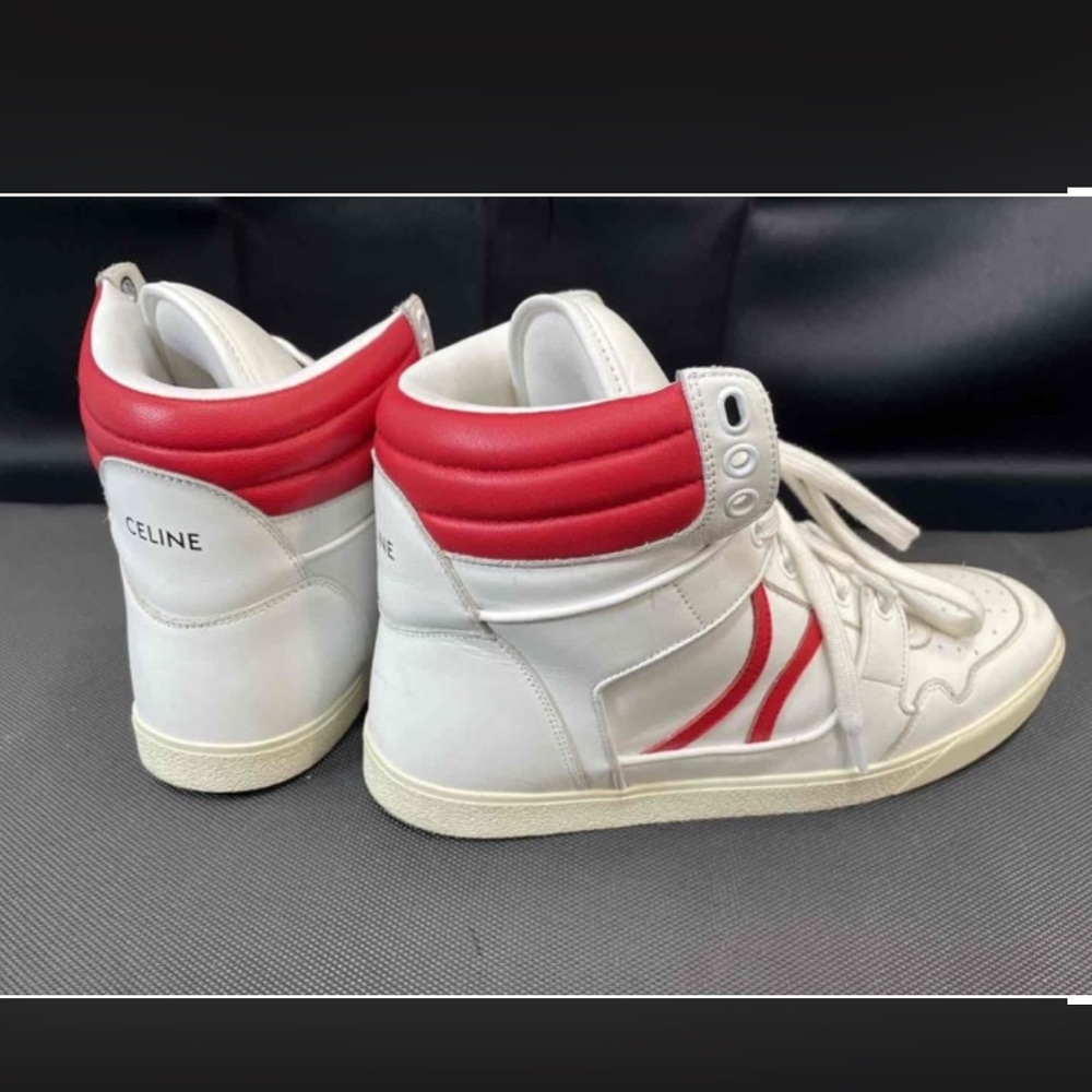 Celine Paris White Mid Leather MU 1119 Sneaker - Picture 6 of 16